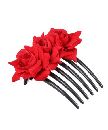 DOITOOL 1pc Floral Hair Comb Hair Accessories for Women Hair Combs for Women Hair Teasing Comb Hair Jewels for Women Flower Hair Clip Hair Side Comb Pearl Hair Clip Headgear Bride Jewelry