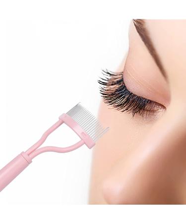 Acavado Baby Pink Eyelash Comb & Separator Tool - Metal Teeth Mascara Applicator with Cover - Buy Online on GoSupps.com