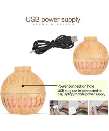 Aromatherapy Diffuser Wood Grain Humidifier Foam Boxing Sticks Diffuser Diffuser Oil 130Ml Diffuser Mute Humidifier Portable USB Cool Mist Humidifier (Light Light Wood Grain - Buy Online on GoSupps.com