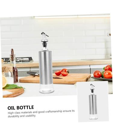 Zerodeko 2pcs Stainless Steel Oil Bottle Kitchen Oil Dispenser Portable Oil Storage Container Glass Containers for Liquids Oil Container Syrup Dispenser Oil Filter Pot Household - Buy Online on GoSupps.com