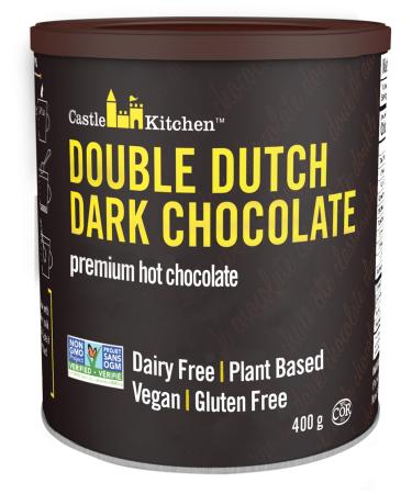 Castle Kitchen Double Dutch Dark Chocolate Premium Hot Cocoa Mix - Dairy-Free, Vegan, Plant Based, Gluten-Free, Non-GMO Project Verified, Kosher - Just Add Water - 14 oz Double Dutch Dark Chocolate 14.10 Ounce (Pack of 1)