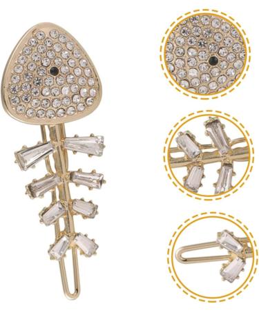 minkissy Fishbone Hairpin Women's Hair Clips Hair Barrettes for Girls Womens Barrettes for Hair Women Hair Accessory Delicate Hairpin Women Hair Clips Miss Side Clip Rhinestones Alloy - Buy Online on GoSupps.com
