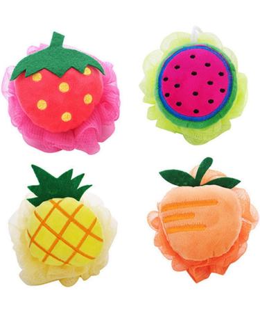 Balacoo 4pcs Large Shower Ball - Two-Color Mesh Bath Sponge Pouf for Ultimate Clean & Relaxation | International Shipping Available - Buy Online on GoSupps.com