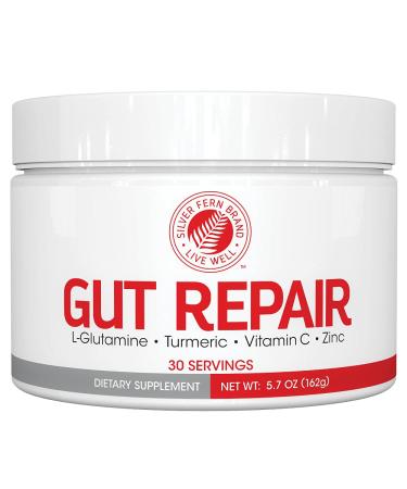 Gut Repair - Digestive Health Supplement Powder - L-Glutamine, Curcumin, Zinc & Ascorbic Acid (1 Tub - 30 Servings) 5.71 Ounce (Pack of 1)