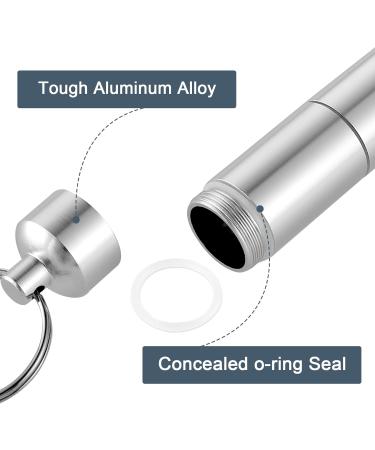 GREVOSEA Waterproof Mini Pill Keychain - 6 Partable Aluminum Alloy Capsule Box with 3 Compartments - Portable Tablet Organizer for Travel - Buy Online on GoSupps.com