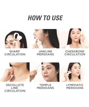 MILKTOUCH Slim Face Ceramic Gua Sha Tool for Lymphatic Drainage and Anti-Aging - Jawline Sculptor for Face, Eyes, Neck, and Body - Buy Online on GoSupps.com