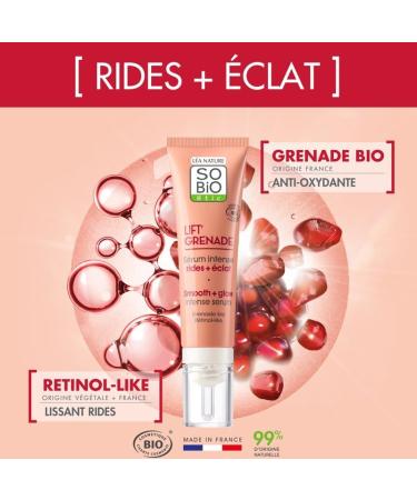 L A NATURE SO BiO tic | Intense Wrinkle + Radiance Serum - Lift'Argan | Wrinkle + Radiance Innovation | Reduced wrinkles | All skin types | 99% natural origin | Made in France | 30 ml - Buy Online on GoSupps.com
