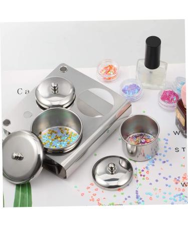 Manicure Container Liquid Powder Cup Crystal Tools Dispensing Container With Lid for Women nail liquid dish - Buy Online on GoSupps.com