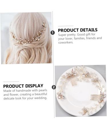 Ipetboom Bride Hair Braiding Hair Comb Hair Clip Hair Pin Tiara Pearl Hair Comb Vintage Wedding Comb Bridal Hair Combs Bridal Headdress Pearl Hair Accessories Bride Hairpin Manual - Buy Online on GoSupps.com