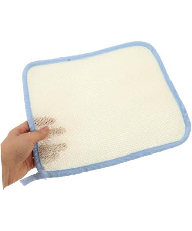 OHPHCALL 4pcs Square Towel Soap Bag Exfoliating Washcloth Exfoliating Cloth Body Cloth Scrubber Nylon Beige - Buy Online on GoSupps.com