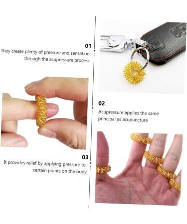 FRCOLOR 20S Finger Massage Ring - Stress Relief & Sensory Acupressure Toy for Instant Relaxation | Mini Spiky Finger Massager - Buy Online on GoSupps.com