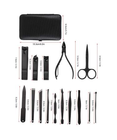 15pcs Stainless Steel Fingernail Clipper Set - Premium Manicure Tools for Dead Skin Removal | International Shipping Available - Buy Online on GoSupps.com