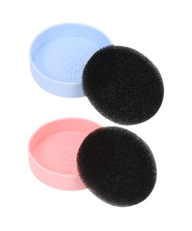 FRCOLOR 4 Pcs Makeup Brush Cleaner Mat & Silicone Sponge Set - Keychain Comb for Eyeshadow & Cosmetic Care - Assorted Colors - Buy Online on GoSupps.com