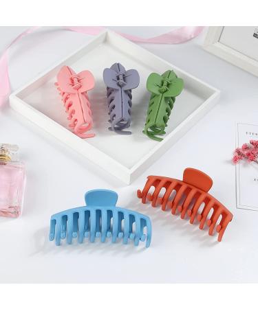 12pcs Big Hair Claw Clips - 4.3'' Nonslip Matte Large Hair Jaw Clips for Women and Girls - Strong Hold Banana Hair Clamps for Thick/Thin Hair - Buy Online on GoSupps.com