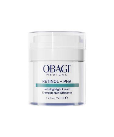 Obagi Medical Retinol + PHA Refining Night Cream - Clinically Proven Dual-Action Overnight Anti-Aging Face Cream for Smoother Renewed Skin & a More Even-Looking Complexion - 1.7 Oz
