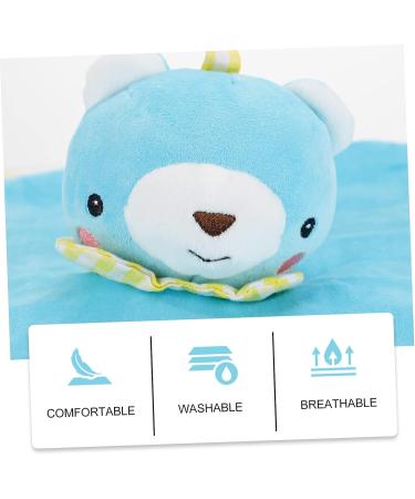 TOYANDONA Baby Bunny Pacifier Blanket - Infant Soothing Toy with Sensory Taggy Blanket Label, Blue - Buy Online on GoSupps.com