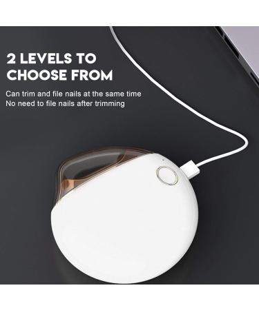 Electric Nail Clipper Integrated Nail File Nail Scissors and Nail Cutters Small Automatic Nail Cutter for Adults Seniors Infants Babies Men Women(White) - Buy Online on GoSupps.com