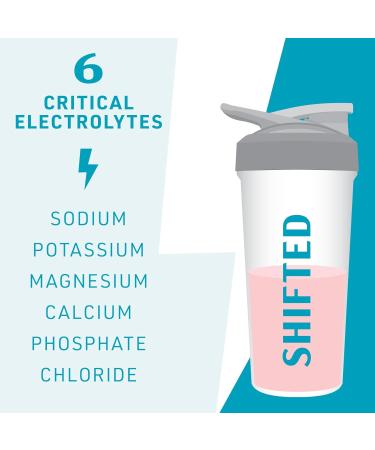 SHIFTED Electrolytes Powder - High-Performance Strawberry Kiwi Hydration Mix with Magnesium Vitamin C Zinc & Coconut Water | 30 Servings - International Shipping Available - Buy Online on GoSupps.com