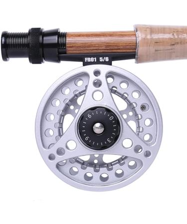 Kylebooker Fly Fishing Reel Large Arbor - Aluminum Body - 3/4wt 5/6wt 7/8wt - Silver - International Shipping Available - Buy Online on GoSupps.com