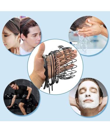 10 Pieces Metal Headband Black Non Slip Hair Band Unisex Multi-Style Elastic Wave Headband Sport Fashion Hair Band Accessories for Women Men Teens Outdoor Sport Yoga - Buy Online on GoSupps.com
