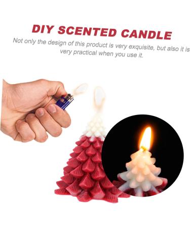 Abaodam Scented Candle - Christmas Tree Figurine Xmas Tree Shaped Mini Candle Ornament (10x8.3cm) for Holiday Decor - Buy Online on GoSupps.com