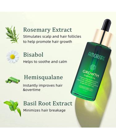 Organic Rosemary Essential Oil for Hair Growth | Nourish Scalp & Enhance Eyebrow/Eyelash Growth | 1.69 fl oz - Effective Hair Loss Solution - Buy Online on GoSupps.com