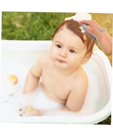 Silicone Scalp Shampoo Brush for Infants & Kids | Exfoliating Hair Massage Brush - Blue 11.5x10x2CM - Buy Online on GoSupps.com
