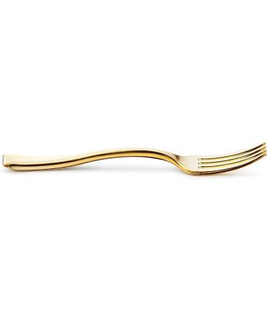 80 Count Plastic Mini Gold Tasting Forks - Perfect for Appetizers, Desserts, and Cocktails - Posh Setting Gold Forks (4 inch) - Buy Online on GoSupps.com