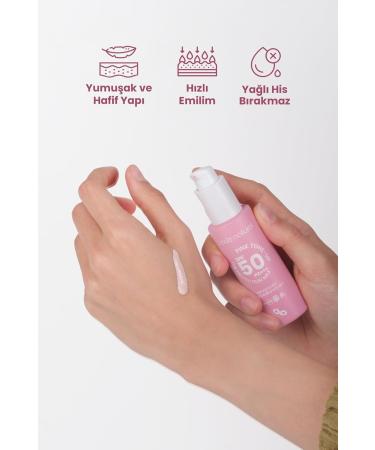 Bade Natural Tone-Correcting & Brightening Pink Mineral Sunscreen Milk SPF 50 Broad Spectrum UVA/UVB Protection with Zinc Oxide Calamine Aloe Vera Panthenol & Vitamin B3 1.0 fl oz - Buy Online on GoSupps.com