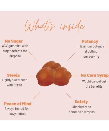 Mother Nutrient Sugar-Free Apple Cider Vinegar Gummies - 2-Month Supply (120 Gummies) | Raw & Unfiltered ACV Sweetened with Stevia - Buy Online on GoSupps.com