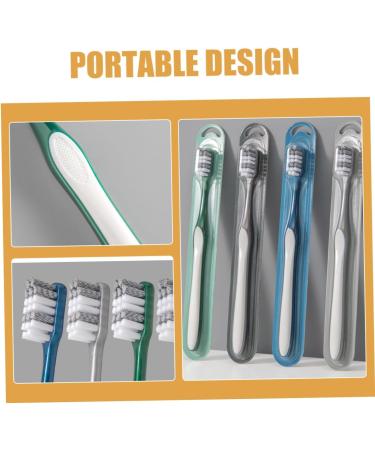Buy Homsfou 4-Tooth Hygiene Toothbrush for Men - Lightweight Manual Travel Toothbrush | Adult Oral Care - Buy Online on GoSupps.com