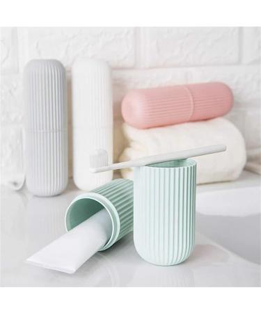Digjobk Portable Toothbrush Cup & Toothpaste Holder - Green Travel Storage Organizer for Bathroom & Outdoors - Buy Online on GoSupps.com