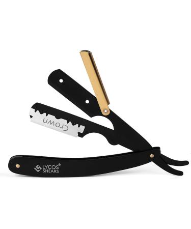 LYCOS Shears Classic Matte Cut Throat Razor Kit for Men - Gold Plated - Stainless Steel Professional Barber Straight Razor - Salon Quality Hair Shaver - Foldable Hair Beard Razor - Buy Online on GoSupps.com