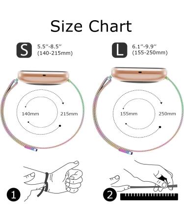 Tobfit Metal Bands for Fitbit Versa 3/Sense with 2 x TPU Screen Protectors - Black & Silver Large - Buy Online on GoSupps.com