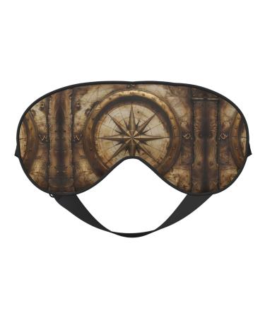 Soft Sleep Mask with Compass Card Breathable Eye Patch Perfect for Travel and Relaxation
