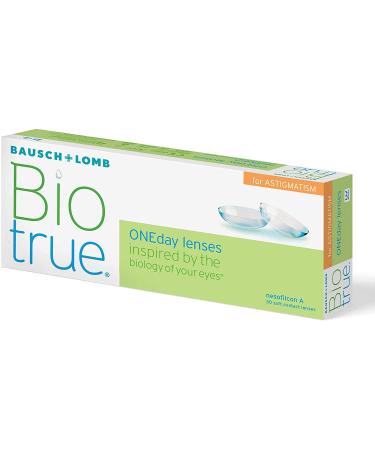 Bausch + Lomb Biotrue Oneday for astigmatism daily lenses toric contact lenses soft 30 pieces BC 8.4 mm / dia 14.5 / Cyl-2 25 / axis 080 / +1.75 Dioptries
