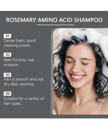 Shampoo with rosemary amino acids for growth and thinning hair fights hair loss through hydrolyzed keratin strengthens the scalp and reduces breakage gentle cleansing 1 - Buy Online on GoSupps.com