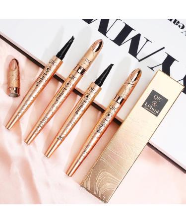 2024 New Magic Eyebrow Pencil with 4 Fork Tip 3D Microblading Eyebrow Pencil Natural Makeup Fine Stroke Magic Eyebrow Pencil Long-Lasting Natural Waterproof Eyebrow Pencil Stay on All Day Dark Coffee - Buy Online on GoSupps.com