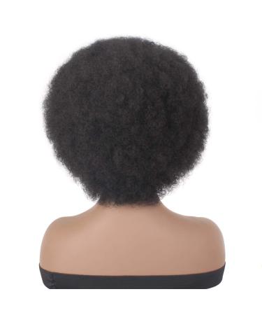XTrend 8-Inch Short Afro Curly Wig - Heat-Resistant Synthetic Black Fluffy Hair for Black Women | 1B Color - Buy Online on GoSupps.com