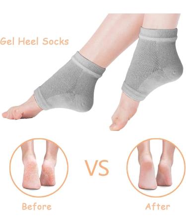 4 Pairs Silicone Gel Heel Socks for Cracked Skin | Moisturizing & Repairing Heel Protection Socks in 4 Colors - Buy Online on GoSupps.com