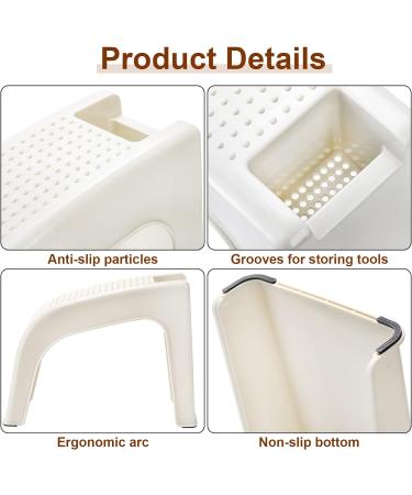 Hedume 2 Pack Shower Foot Rest - Non-Slip Pedicure Stand with Built-in Storage - Buy Online on GoSupps.com
