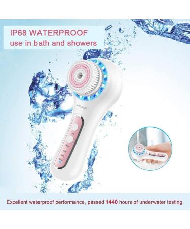 UMICKOO Rechargeable Facial Cleansing Brush with 5 Brush Heads - Waterproof Face Scrubber for Exfoliating, Massaging, and Deep Cleansing - Buy Online on GoSupps.com