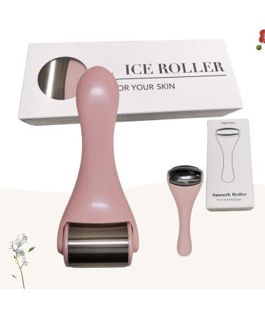 Hysotok Stainless Steel Ice Roller for Face & Eye - 2 Pcs Pink Face Massager for Puffiness, Migraine & Pain Relief - Mini Ice Roller for Dark Circles - Facial Cooling Tool - Buy Online on GoSupps.com