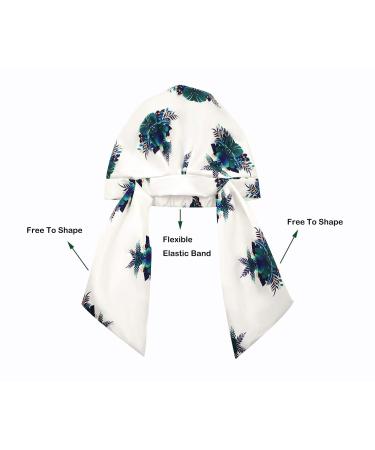 Botanical Leaves Shower Cap for Women - Reusable Waterproof, Adjustable & Oversized for All Hair Lengths - Buy Online on GoSupps.com
