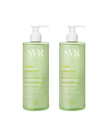 Sebiaclear Gel Moussant Nettoyant Visage & Corps Peaux Mixtes Grasses D sincruste les Pores Purifie Matifie Sans Savon Peaux Sensibles Tendance Acn ique Lot de 2x400ml