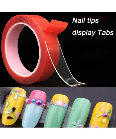 40pc Clear Stiletto Nail Swatches Display Kit with 50pc Stand Holder and 3m Fake Nail Sticker Tape - Nail Art Practice Set - Buy Online on GoSupps.com