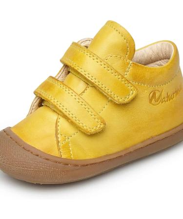 Naturino Cocoon VL Leather First-Steps Shoes 7 UK Child Yellow - Premium Quality Footwear - Buy Online on GoSupps.com