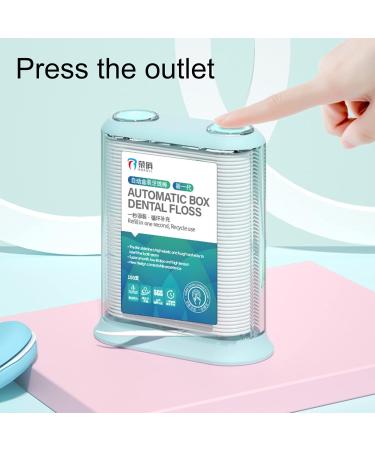 Automatic Dental Floss Dispenser Set - Hygienic Travel Bowed Head & Curved Hook Tail Non-Slip Handle for Deep Cleaning - Buy Online on GoSupps.com