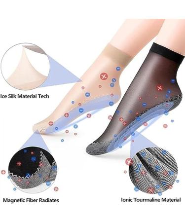 Spayeim Blueshot Turmalin-Ion Magnet Fiber Ice Socks | Body Forming Beige Stretch Socks - Ship Worldwide - Buy Online on GoSupps.com