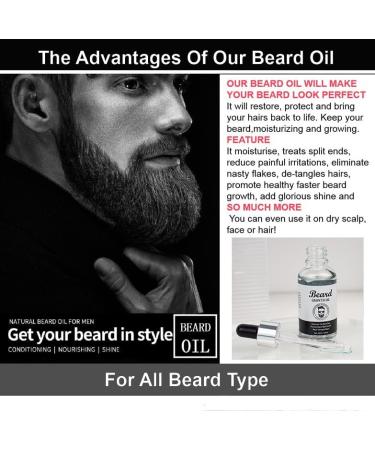 Beard Grooming Kit For Men-Beard Growth Kit-Beard Kit With Beard Shampoo Beard Growth Oil Beard Balm-Gift Sets For Men-Beard Care Kit For Men-Birthday Gifts For Him/Dad/Husband/Boyfriend - Buy Online on GoSupps.com
